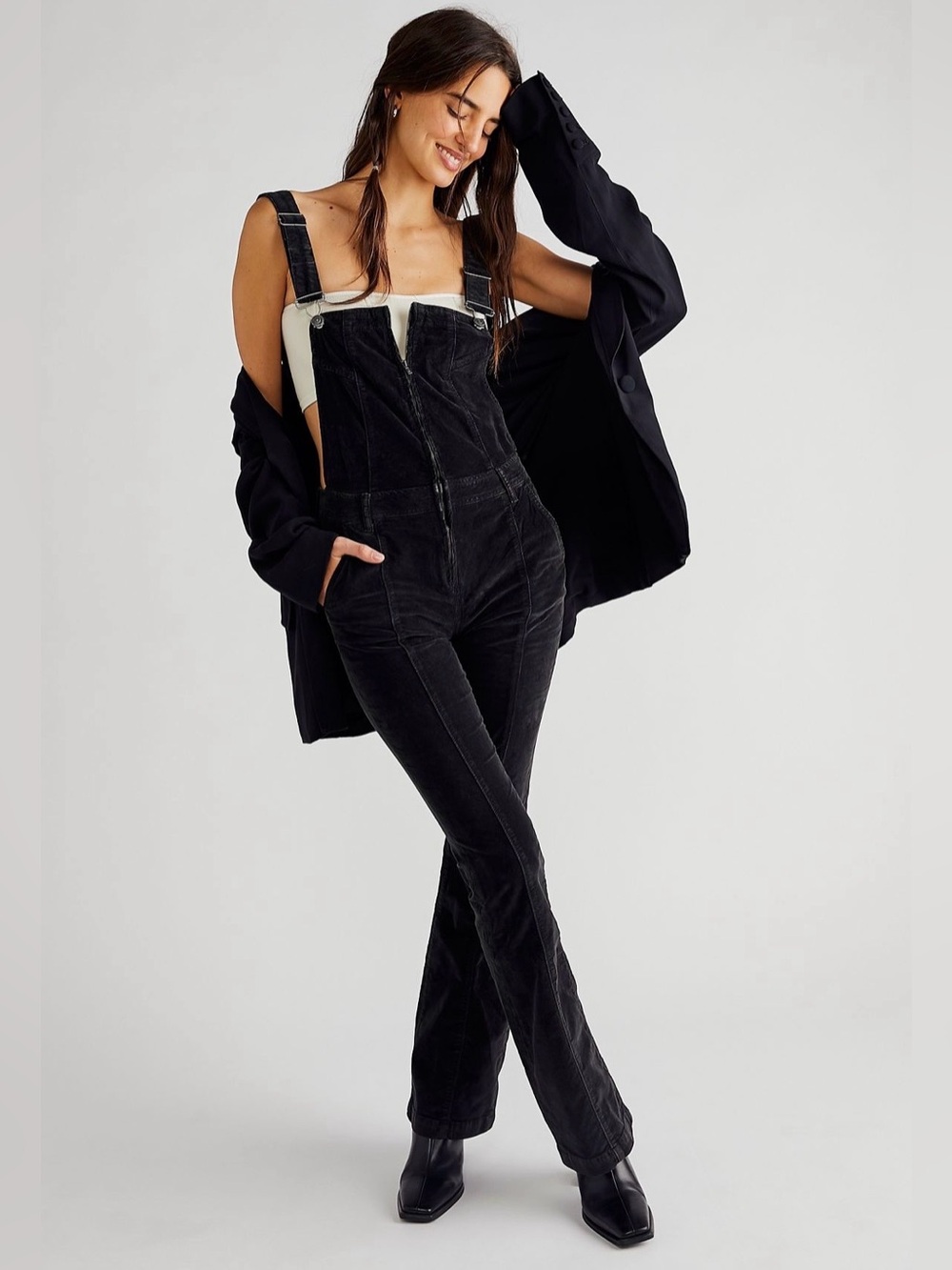 NWT Free People Camilla Cord Overall Slim Bootcut Fit